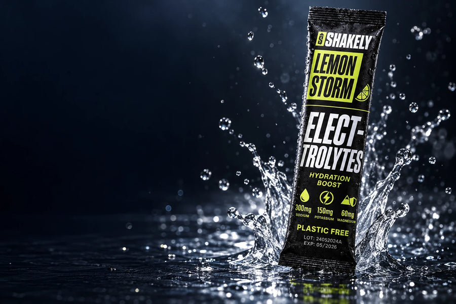 Lemon Storm elektrolyten met een watersplash