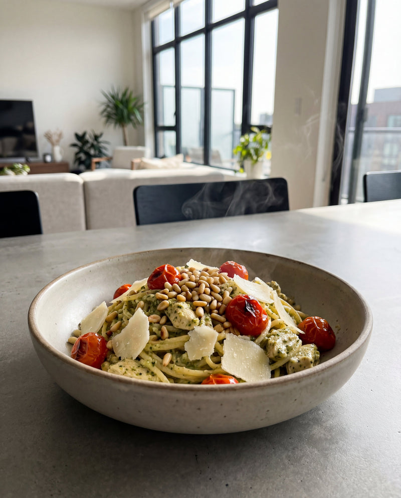 De Massa-Maker: Romige Kip Pesto Pasta (1000+ Kcal)