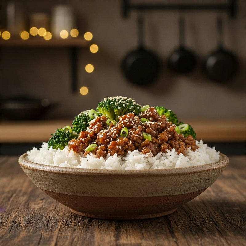 De Bulk Bowl: Teriyaki Beef Rice Loader