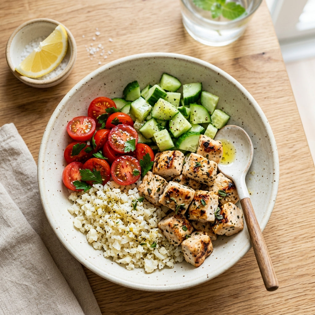 De Cutting Bowl: Krokante Kip met Citroen-Elektrolyten Dressing