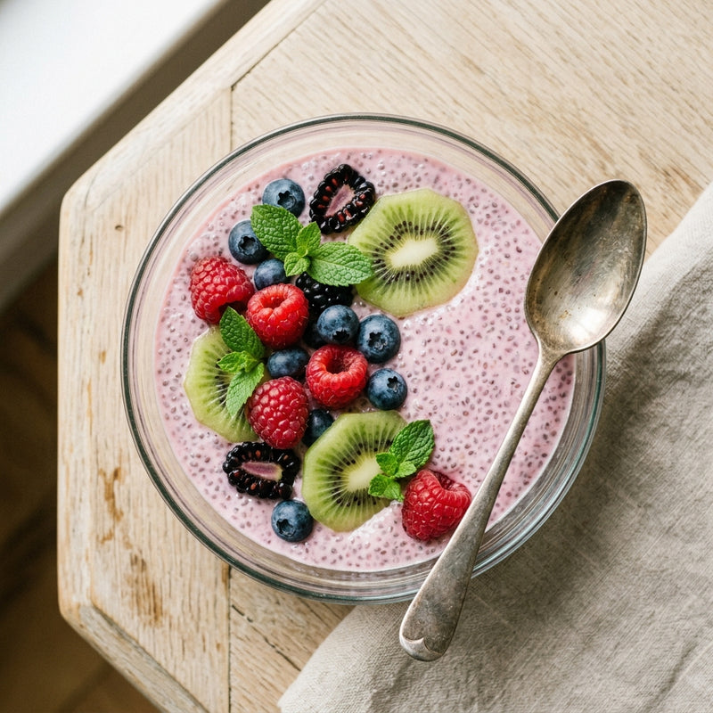 De Detox Bowl: Pink Lemonade Chiapudding met Vers Fruit