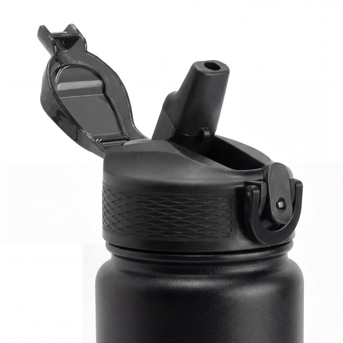 Shakely Premium stalen Sportfles - Mat Zwart