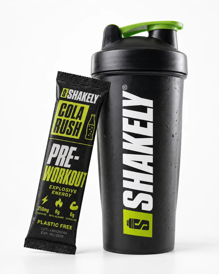Shakely Premium Shaker - Black & Lime (700ml)