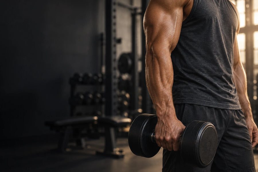 Spierherstel na een training met dumbbells