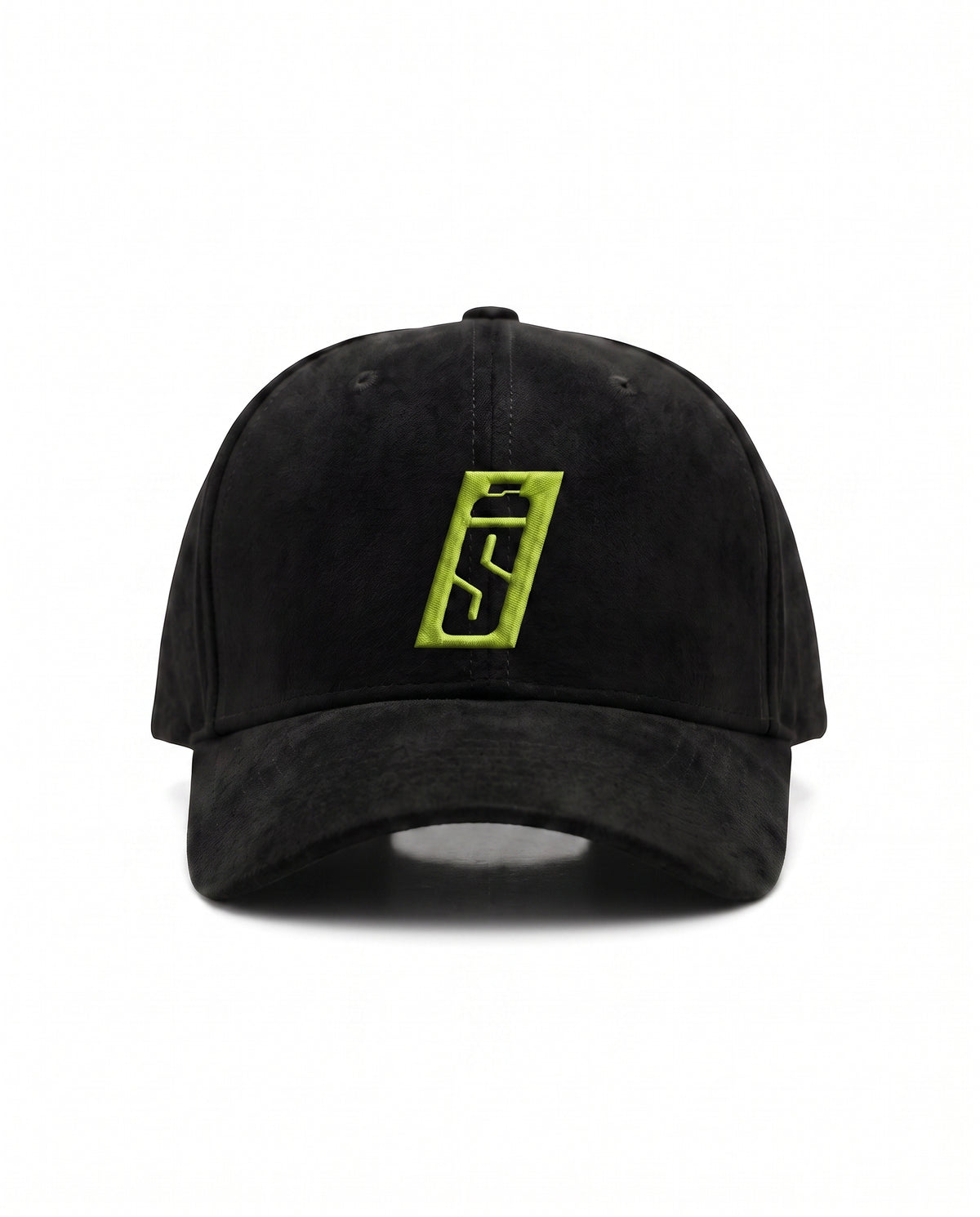 Shakely Signature Suede Cap - Black & Lime Green