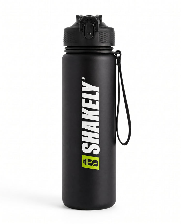 Shakely Premium stalen Sportfles - Mat Zwart